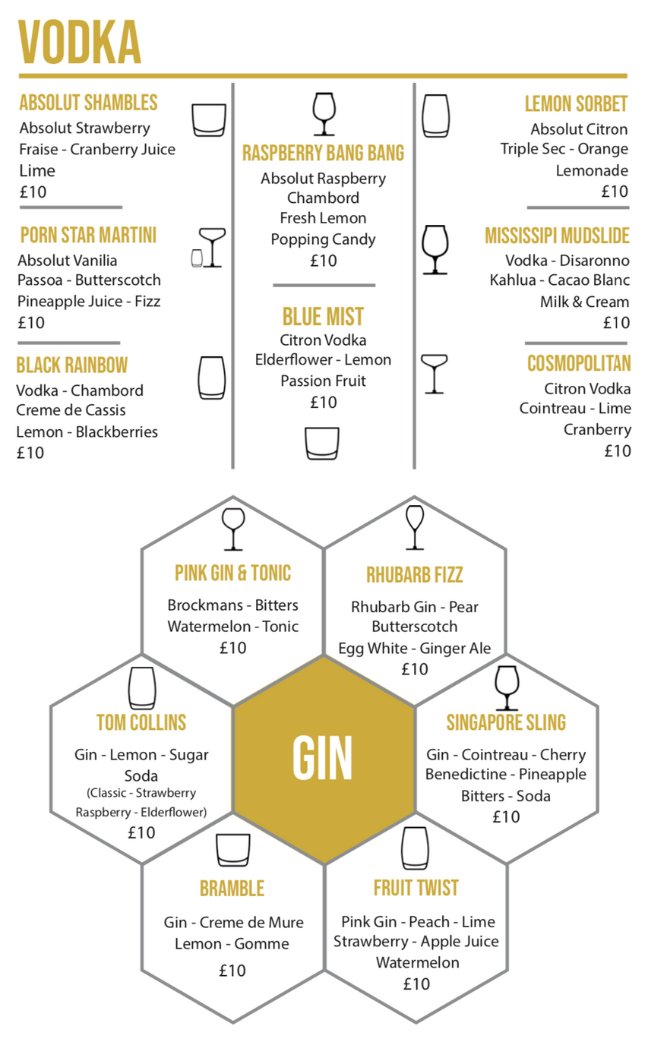 vudu york drinks menu spirits